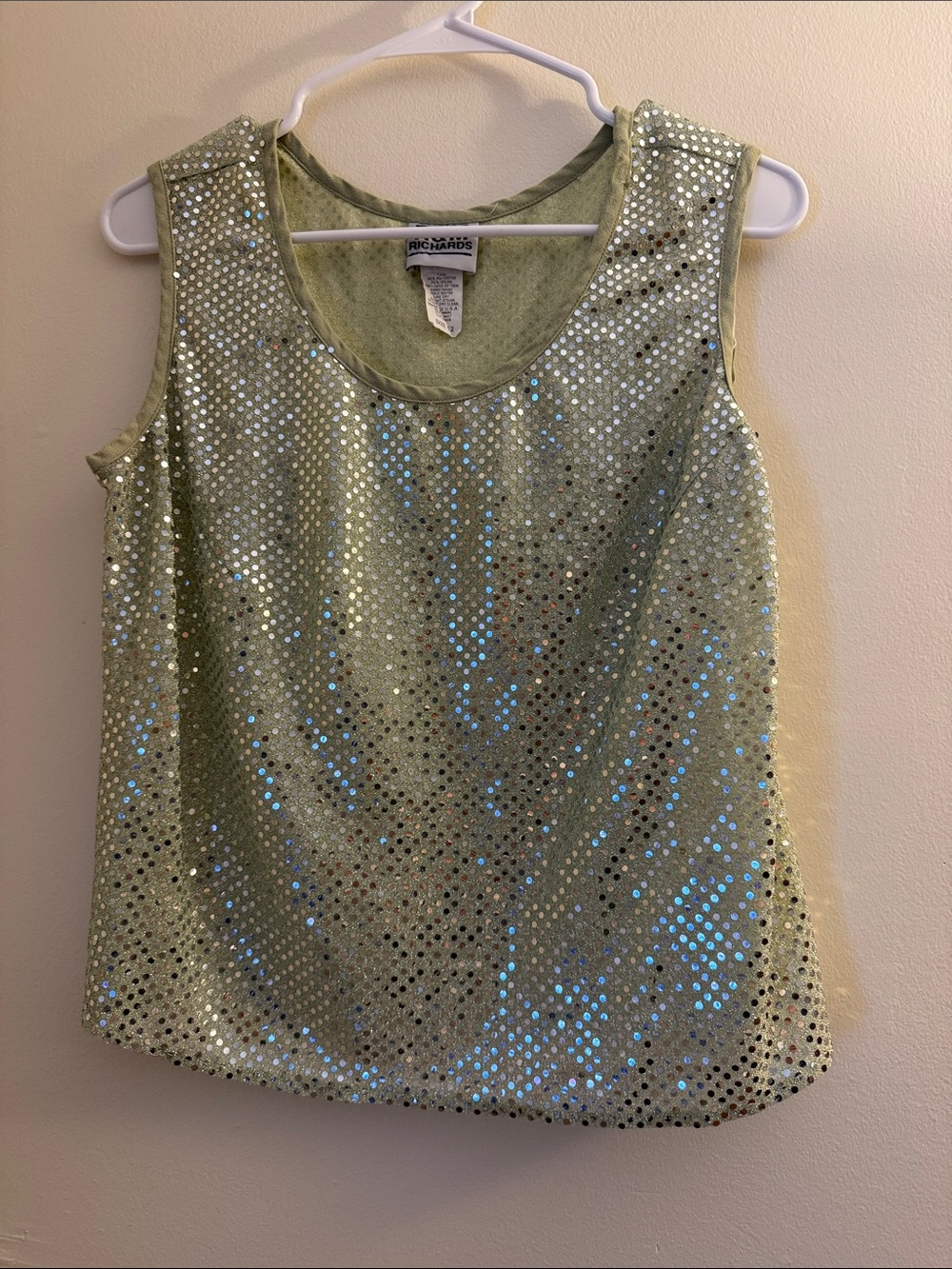 R&M RICHARDS Green Sparkle Jacket & Tank Set - Picture 3 of 5